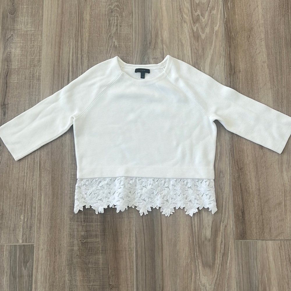 J Crew Women’s White top. Size XXS